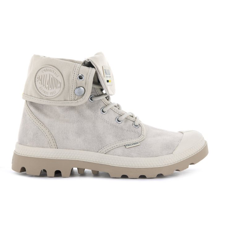 Bottes Palladium Pampa Baggy WAX Femme Grise Clair | FR RXA870Y